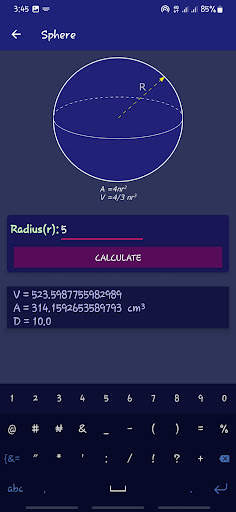 Volume calculator - 3D shapes screenshot 5