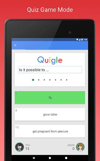 Quigle - Google Feud   Quiz screenshot 8