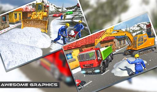 Uphill Snow Crane Excavator Simulator 2019 screenshot 8