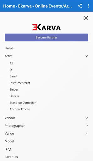 Ekarva - Online Events/ Artists Booking screenshot 3