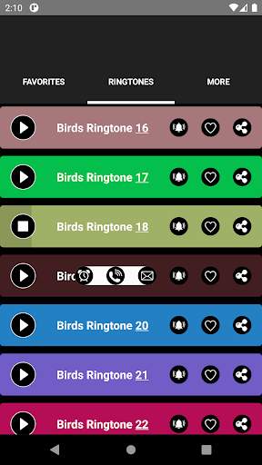 Birds Ringtones स्क्रीनशॉट 1