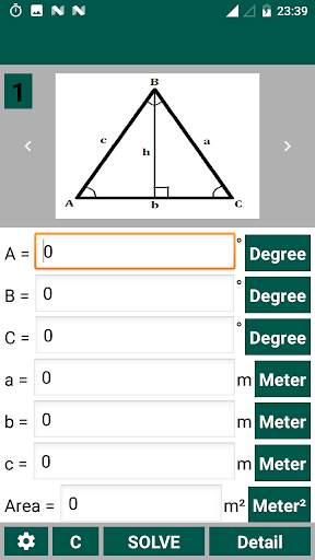Trigonometry Calculator ( Triangle ) screenshot 1