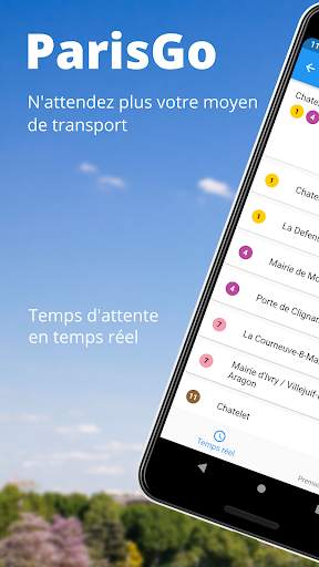 ParisGo - Horaires transports (Bus, RER, Vélib) screenshot 1