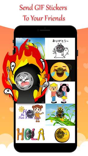Gif Stickers for Messenger & Chat screenshot 1