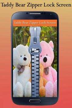 Teddy Bear Zipper Lock Screen screenshot 2