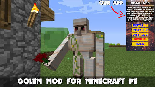 Iron Golem Mod Minecraft PE screenshot 3