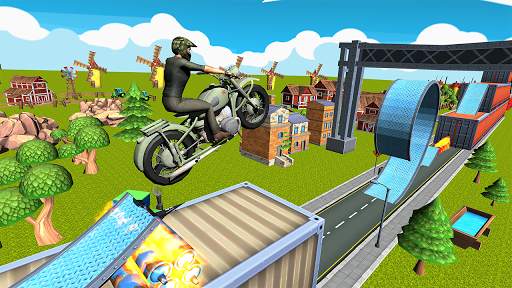 Extreme Bike Stunt Racing Game Breathtaking Tracks screenshot 1