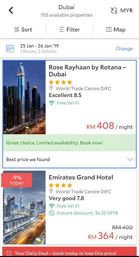 dubai hotel booking screenshot 6