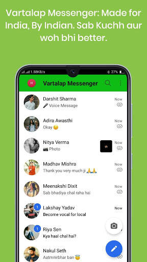 Vartalap: Indian Messenger & Video Calling App screenshot 1
