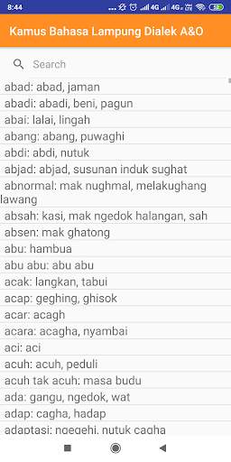 Kamus Bahasa Lampung Dialek AO screenshot 3
