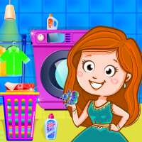 Mommy Laundry Shop Games : Cloth Washing 2021 logo