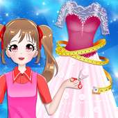 wedding dress tailor shop: game butik pengantin logo
