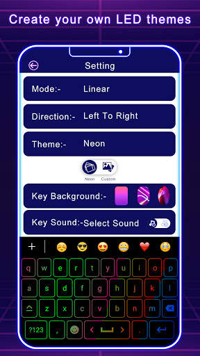 Neon LED Keyboard - RGB Lighting Colors Keyboard screenshot 4