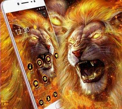 Gold Vivid Blustering Lion Theme screenshot 2