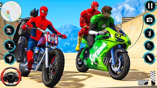 Superhero Tricky Bike Stunt 3D screenshot 22