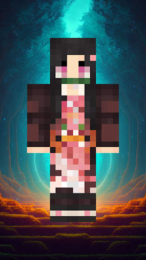 Nezuko Skin for Minecraft screenshot 1