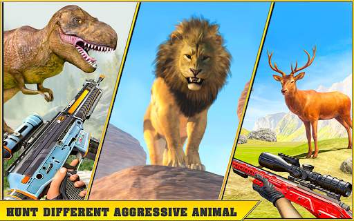 เกมล่าสัตว์ล่าไดโนเสาร์จริงปะทะนักล่าสัตว์ Hunter screenshot 6