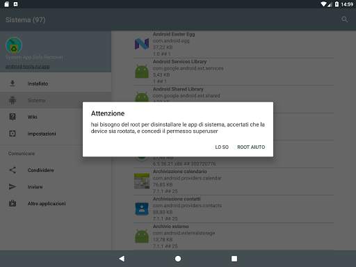 Gestore app di sistema screenshot 21