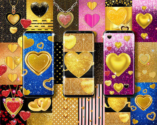 Gold glitter live wallpaper screenshot 2