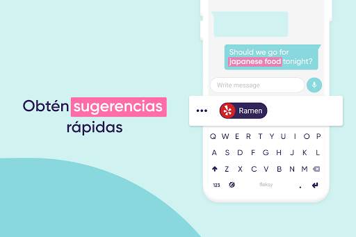 Teclado Fleksy GIF Emoji Temas screenshot 4
