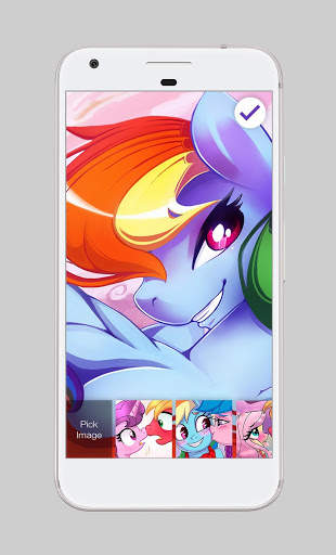 Pony Love Valentine Rainbow Wallpaper Lock Screen screenshot 3