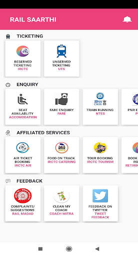 RAIL SAARTHI - INDIAN RAILWAYS OFFICIAL APP screenshot 1