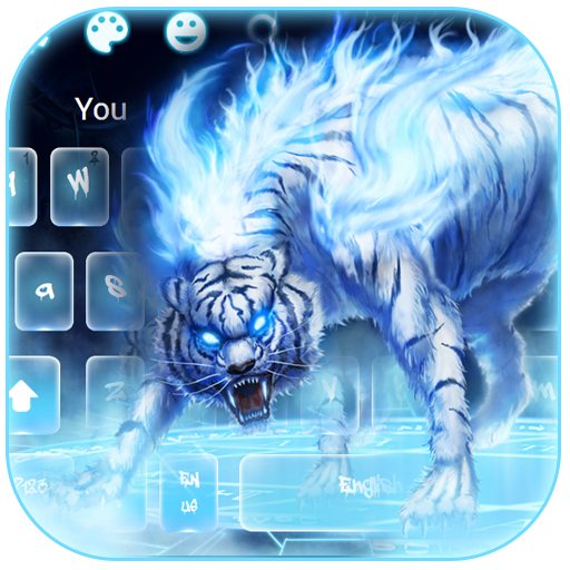 Fantasy Flaming Tiger Keyboard icon