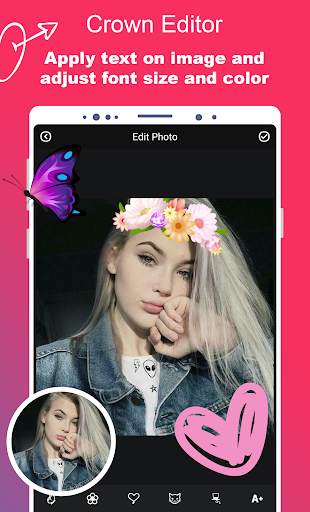Crown Photo Editor - Heart & Flowers Crowns screenshot 8