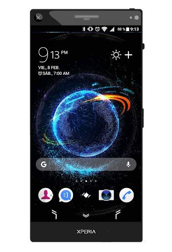 Tema-SXP Neon Earth Planet screenshot 1