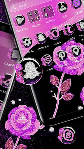 Purple Rose Launcher Themes screenshot 4