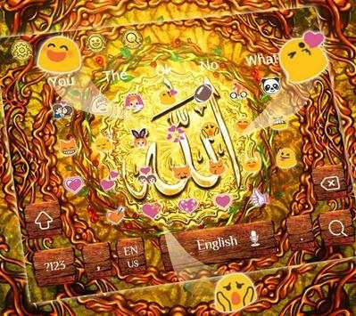 Golden Allah Keyboard Theme screenshot 2