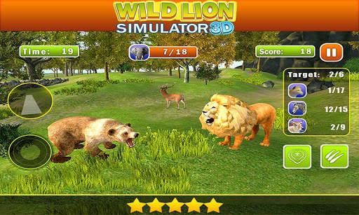 Wild Angry Lion Revenge Sim 3D स्क्रीनशॉट 1