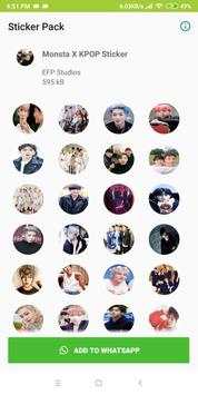 Monsta X Sticker for WhatsApp - WAStickerApps KPOP screenshot 2