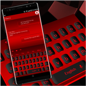Black Red Metal Keyboard icon