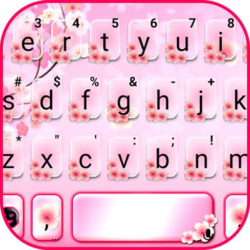 Pink Spring Flowers Keyboard Theme 1.0