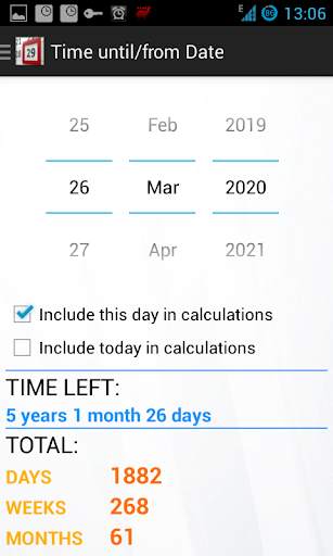 Date (Days) Calculator 3 تصوير الشاشة