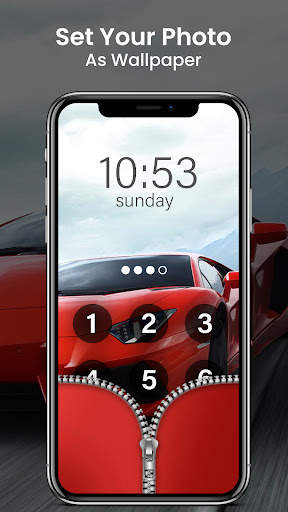 Diamond Zipper Lock Screen screenshot 6