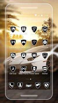 White Lambo Theme 3 تصوير الشاشة