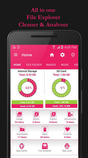 File Manager Analyser Cleaner App screenshot 1