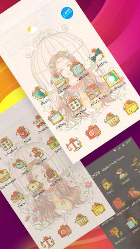 Sad girl stylish theme--APUS Launcher theme screenshot 2