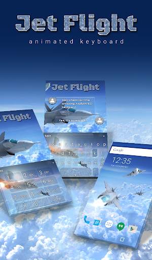 Jet Flight Animated Keyboard   Live Wallpaper screenshot 1