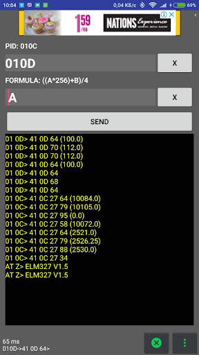 Terminal ELM327 Bluetooth WiFi screenshot 2