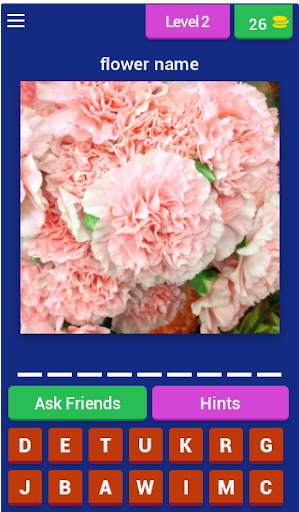 Flower Quiz Game (Flower Name Word Game) screenshot 2