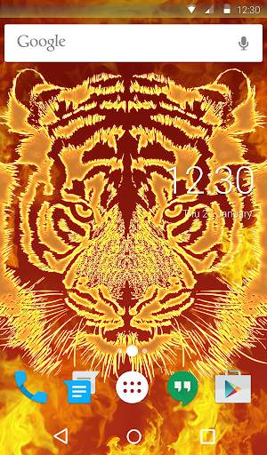 Fire Tiger Keyboard Wallpaper screenshot 6