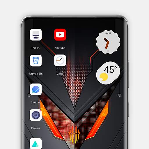 Red magic 7 theme for Launcher 4.5