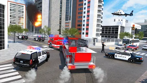 Fire Truck Driving Simulator screenshot 2