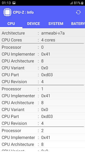 CPU-Z : Info screenshot 1