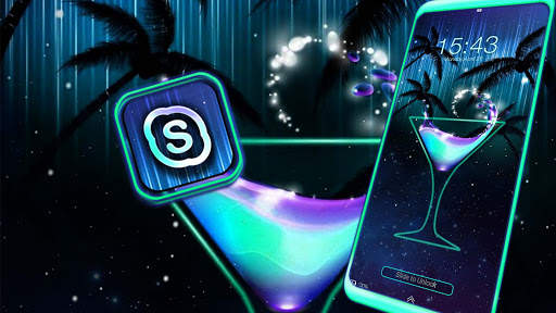 Neon Cocktail Launcher Theme screenshot 2