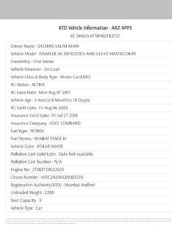 Vehicle Owner Information App screenshot 5