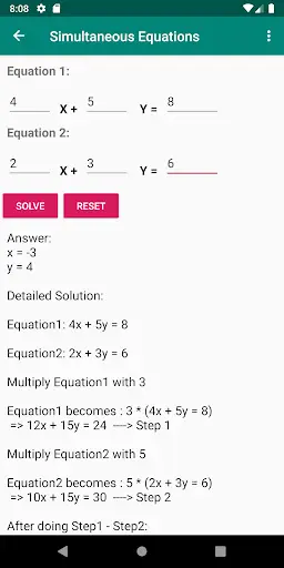 Maths Equation Solver screenshot 2